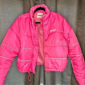 I.AM.GIA cropped puffer coat hot pink